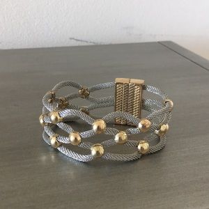 Gold and silver bracelet.